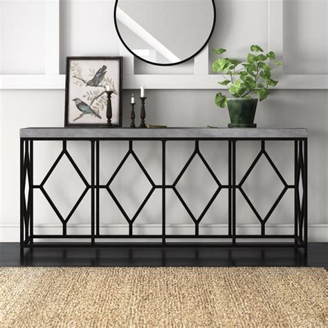 metal consol boxes|metal console table with storage.